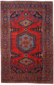 絨毯 オリエンタル ウィス 220X350 レッド/ダークパープル (ウール, ペルシャ/イラン)
