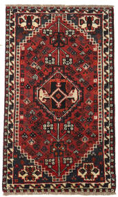77X129 Shiraz Matta Orientalisk Mörkröd/Röd (Ull, Persien/Iran) Carpetvista