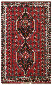 Shiraz Matta 78X123 Röd/Mörkröd Ull, Persien/Iran Carpetvista
