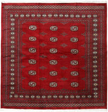  Paquistão Bucara 2Ply Tapete 207X208 Lã Vermelho Escuro/Vermelho Carpetvista