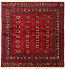 絨毯 オリエンタル パキスタン ブハラ 2Ply 202X207 正方形 ダークレッド/レッド (ウール, パキスタン)