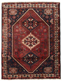 Shiraz Matot Matto 121X158 Tummanpunainen/Punainen Villa, Persia/Iran Carpetvista