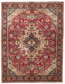 Tabriz Tæppe 143X184 Rød/Mørkerød Uld, Persien/Iran Carpetvista