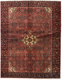  Persisk Hosseinabad Matta 148X190 Röd/Brun (Ull, Persien/Iran)