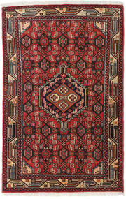  Persisk Asadabad Matta 79X127 Mörkröd/Röd (Ull, Persien/Iran)