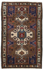  Hamadan Rug 80X130 Persian Wool Brown/Dark Red Small Carpetvista