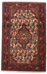 絨毯 アサダバード 80X123 ダークレッド/レッド (ウール, ペルシャ/イラン)