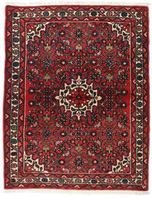 113X142 Hamadan Teppich Orientalischer Dunkelrot/Rot (Wolle, Persien/Iran) Carpetvista