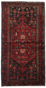 Hamadan Rug 90X170 Runner
 Dark Red/Red Wool, Persia/Iran Carpetvista