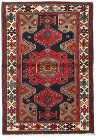 100X147 絨毯 オリエンタル ハマダン レッド/ダークピンク (ウール, ペルシャ/イラン) Carpetvista