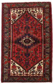 105X160 Dywan Hamadan Orientalny Ciemnoczerwony/Czerwony (Wełna, Persja/Iran) Carpetvista