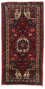 Hamadan Rug 72X145 Dark Red/Brown Wool, Persia/Iran Carpetvista