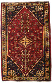 108X169 Ghashghai Teppe Orientalsk Mørk Rød/Rød (Ull, Persia/Iran) Carpetvista