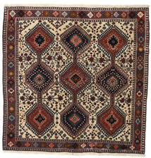  150X160 Medallion Small Yalameh Rug Wool, Carpetvista