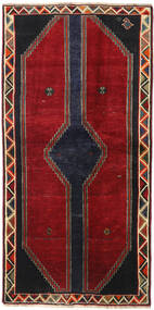 Ghashghai Teppe 105X212 Mørk Rød/Mørk Grå Ull, Persia/Iran Carpetvista