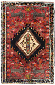 絨毯 ペルシャ カシュガイ 103X151 レッド/ダークグレー (ウール, ペルシャ/イラン)