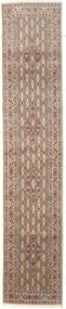  Persischer Moud Teppich 77X387 Läufer Braun/Beige (Wolle, Persien/Iran)