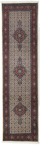79X293 Moud Teppich Orientalischer Läufer Dunkelrot/Grau ( Persien/Iran) Carpetvista