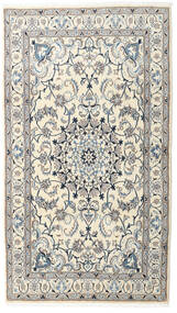 絨毯 ペルシャ ナイン 118X208 ベージュ/グレー (ウール, ペルシャ/イラン)
