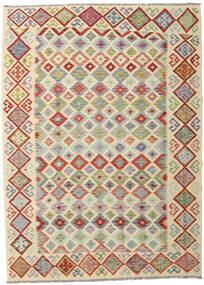 212X294 Kilim Afghan Old Style Rug Wool, Carpetvista