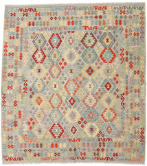  Kilim Afghan Old Style Tapis 263X291 De Laine Jaune/Beige Grand Carpetvista