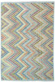  Orientalischer Kelim Afghan Old Stil Teppich 203X298 Grau/Beige Wolle, Afghanistan Carpetvista