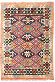 126X184 絨毯 キリム アフガン オールド スタイル オリエンタル レッド/ベージュ (ウール, アフガニスタン) Carpetvista