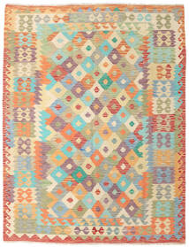 185X240 Tapis Kilim Afghan Old Style D'orient Beige/Jaune (Laine, Afghanistan) Carpetvista