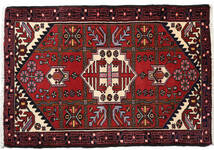 絨毯 ペルシャ ハマダン 82X120 ダークレッド/レッド (ウール, ペルシャ/イラン)
