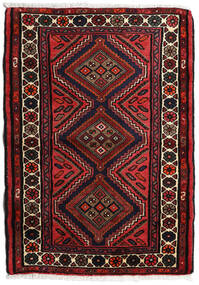  Persisk Hamadan Tæppe 80X120 Mørkerød/Rød (Uld, Persien/Iran)