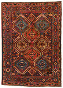 Yalameh Rug 110X155 Red/Dark Red Wool, Persia/Iran Carpetvista