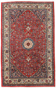 Alfombra Sarough 137X220 Rojo/Rojo Oscuro (Lana, Persia/Irán)
