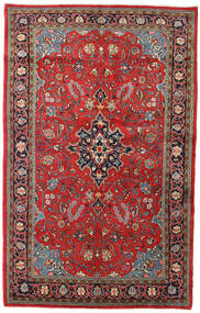 Sarough Teppich 135X215 Rot/Dunkelrot Wolle, Persien/Iran Carpetvista