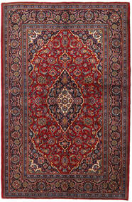  Kashan Fine 143X215 Perzsa Gyapjúszőnyeg Piros/Sötét Rózsaszín Kicsi Carpetvista