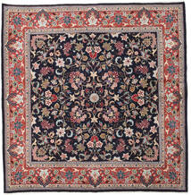  Orientalischer Kashmar Teppich 197X200 Quadratisch Rot/Dunkellila Wolle, Persien/Iran Carpetvista