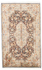 絨毯 オリエンタル カシミール ピュア シルク 78X127 ベージュ/レッド (絹, インド)