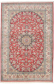 126X189 Kaschmir Reine Seide Teppich Orientalischer Orange/Beige (Seide, Indien) Carpetvista