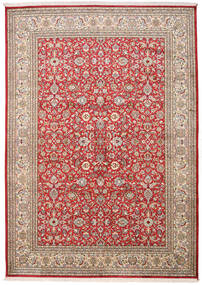 絨毯 オリエンタル カシミール ピュア シルク 170X241 レッド/茶色 (絹, インド)