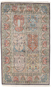 絨毯 カシミール ピュア シルク 98X161 グレー/ベージュ (絹, インド)
