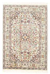 64X92 絨毯 カシミール ピュア シルク オリエンタル ベージュ/ライトグレー (絹, インド) Carpetvista