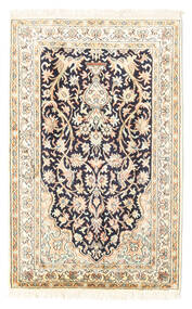 絨毯 オリエンタル カシミール ピュア シルク 65X101 ベージュ/ダークグレー (絹, インド)