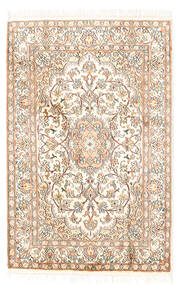 Kashmir Pure Silk Rug 63X96 Beige/Orange Silk, India Carpetvista