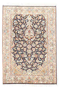  Kashmir Pure Silk Rug 65X93 Beige/Dark Grey Carpetvista
