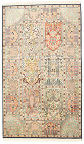  Orientalisk Kashmir Äkta Silke Matta 95X157 Beige/Gul Silke, Indien Carpetvista