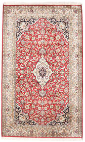  Orientalsk Kashmir Ren Silke Teppe 97X159 Beige/Rød Silke, India Carpetvista