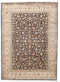  Oriental Kashmir Pure Silk Rug 158X218 Beige/Dark Pink Silk, India Carpetvista
