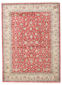  Orientalischer Kaschmir Reine Seide Teppich 158X216 Beige/Rot Seide, Indien Carpetvista