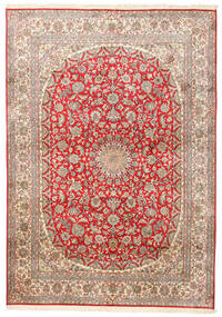 153X219 Kashmir Pure Silk Rug Oriental Beige/Red (Silk, India) Carpetvista
