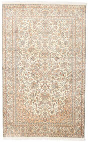 127X202 Kashmir Pure Silk Rug Oriental Beige/Orange (Silk, India) Carpetvista