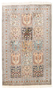  Oriental Kashmir Pure Silk Rug 81X132 Beige/Brown Silk, India Carpetvista
